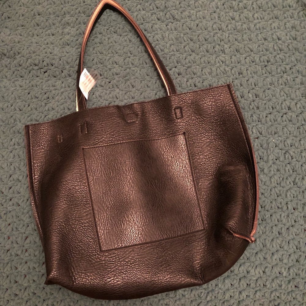 Urban Outfitters soft pebbled faux leather tote